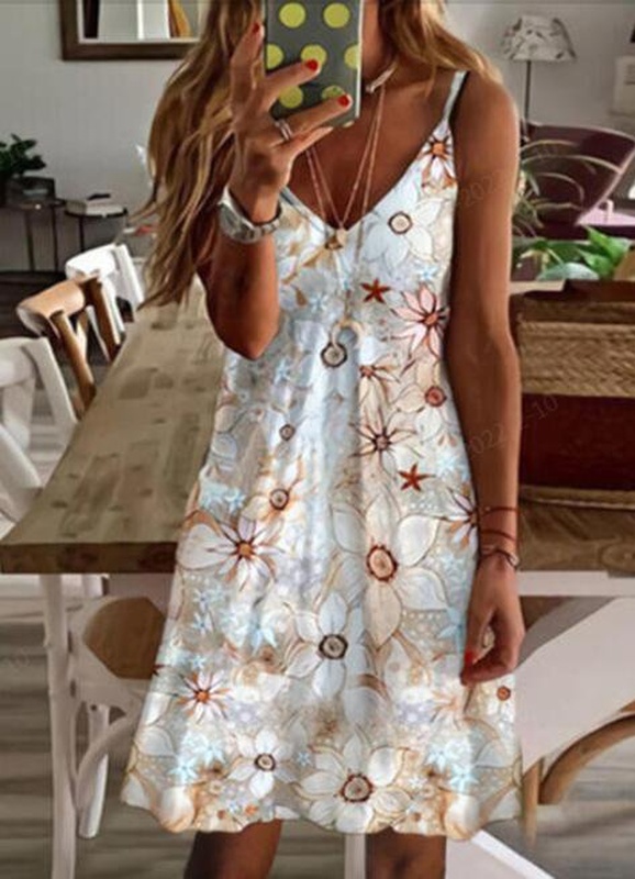 Regular Fit Floral Casual Short Sleeve Knit Handmade Dress