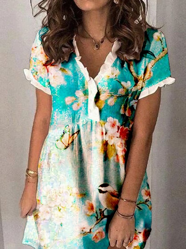 Floral animal print Handmade Dress