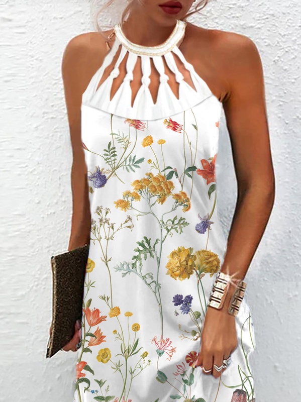 Floral Casual Others Loose Handmade Dress