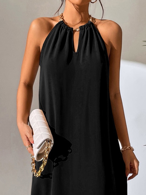 Halter Loose Chain Party Handmade Dress