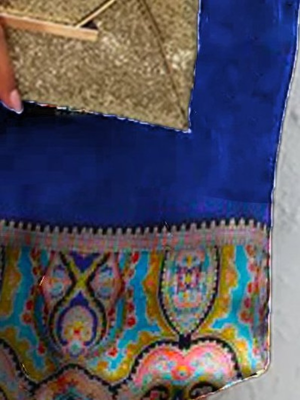 Abstract Holiday Off Shoulder Weaving Handmade Dress