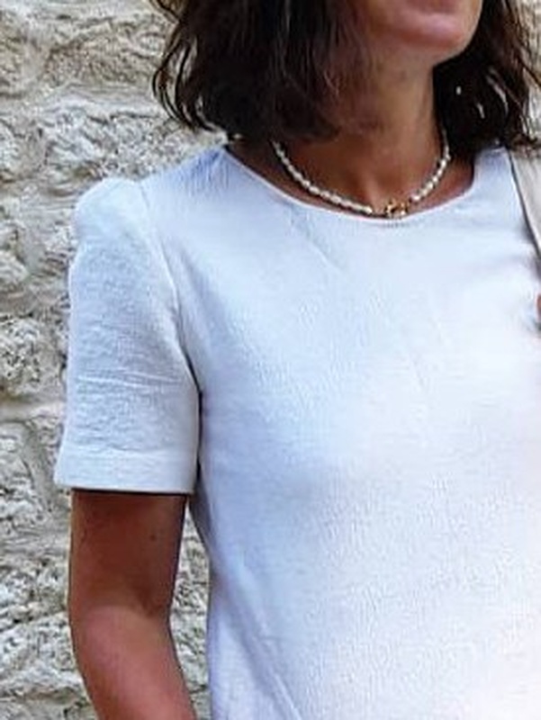 Pocket Stitching Loose Casual Crew Neck Handmade Dress