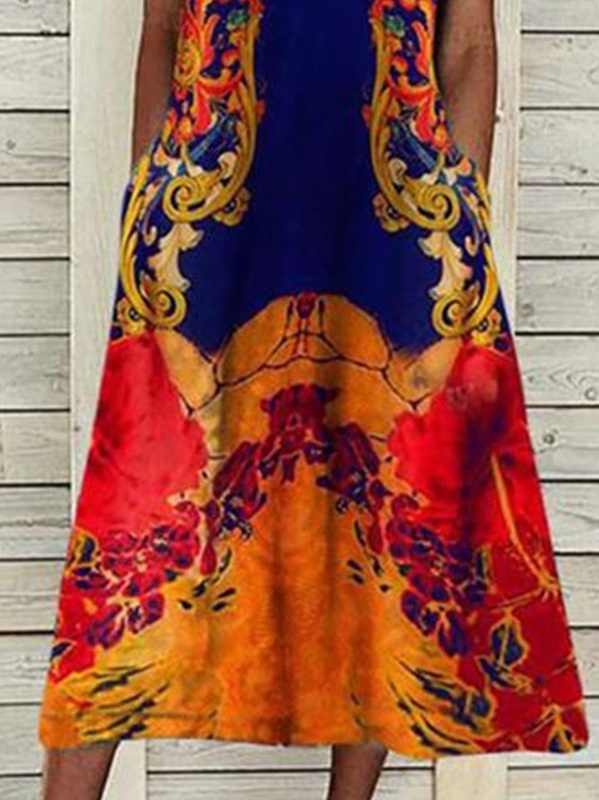 New Women Chic Plus Size Holiday Boho Vintage Sleeveless Tribal