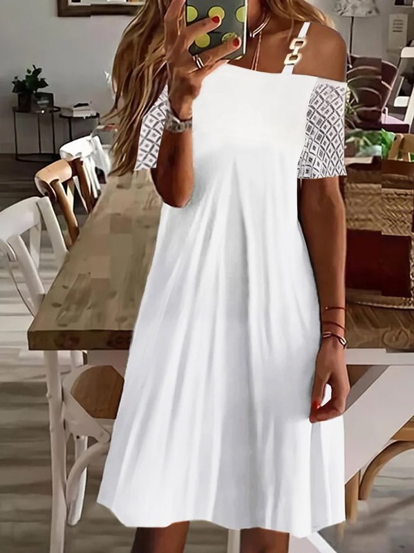 Abstract Casual Handmade Dress