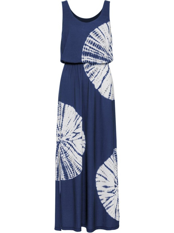 A Line Ombre tie Dye Cotton Holiday Knitting Handmade Dress