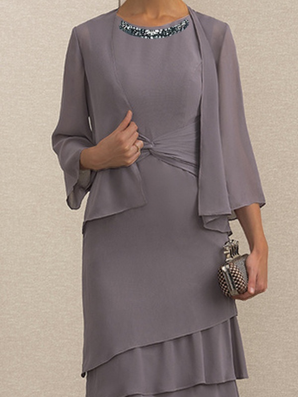 Casual Loose Chiffon Plain Handmade Dress