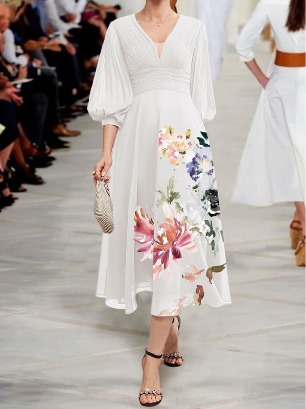 Chiffon Casual Handmade Dress