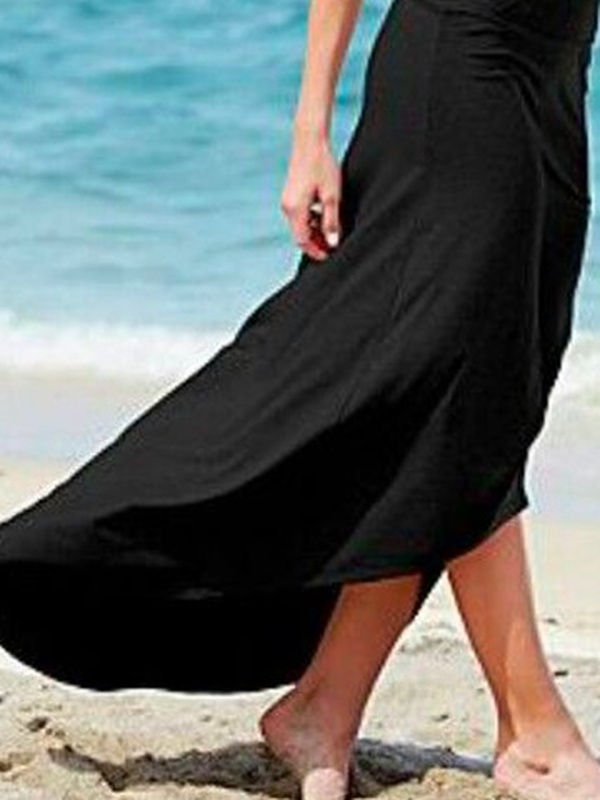 Loose Plain Vacation Skirt