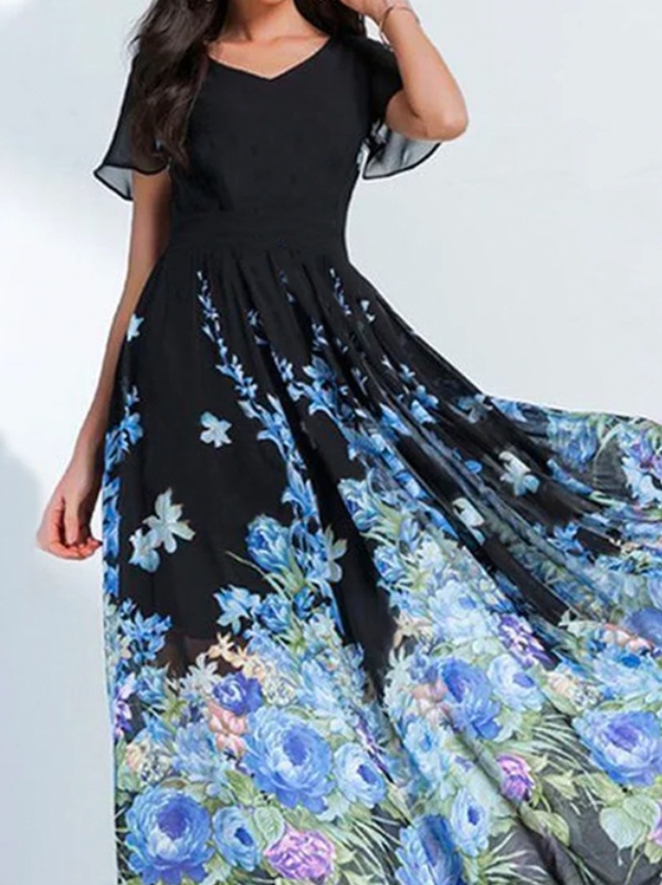 Casual Chiffon Handmade Dress