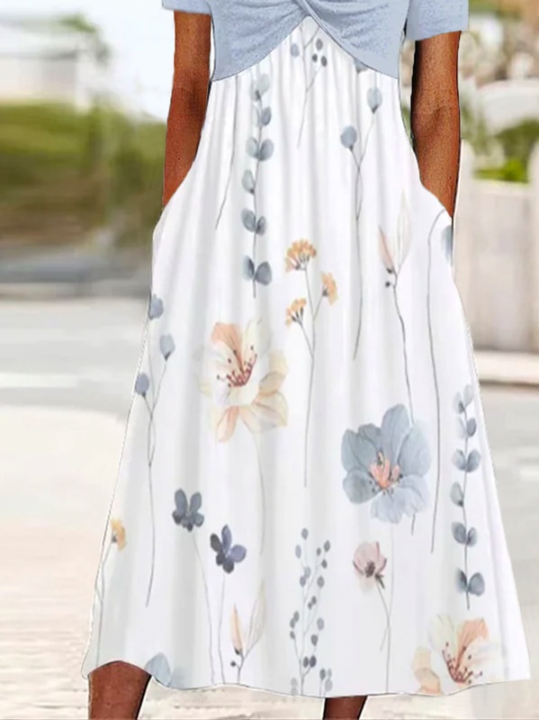 Casual Floral Two Piece Set