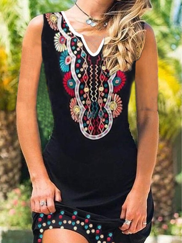 Off Shoulder Cold Shoulder Printed Knitting Handmade Dress