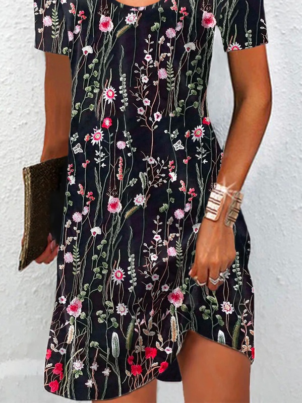 Floral Casual Handmade Dress