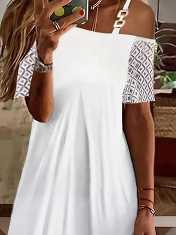 Abstract Casual Handmade Dress