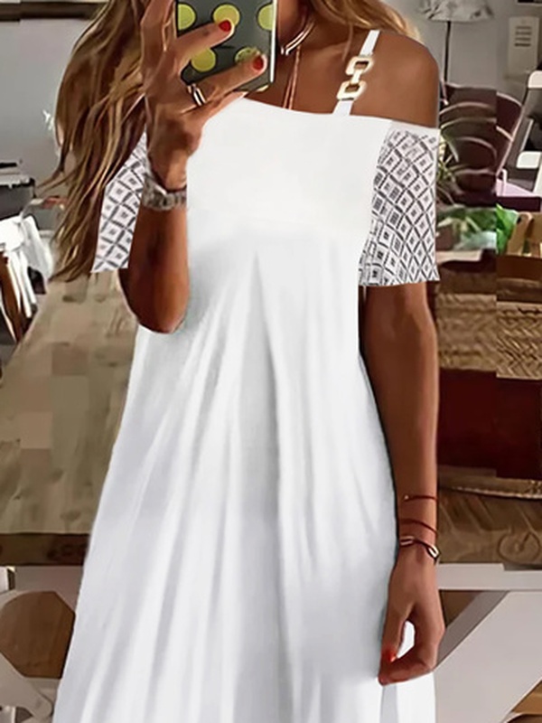 Abstract Casual Handmade Dress