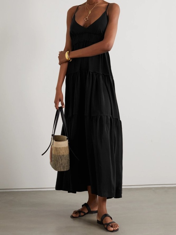 Casual Sleeveless V Neck Plus Size Handmade Dress