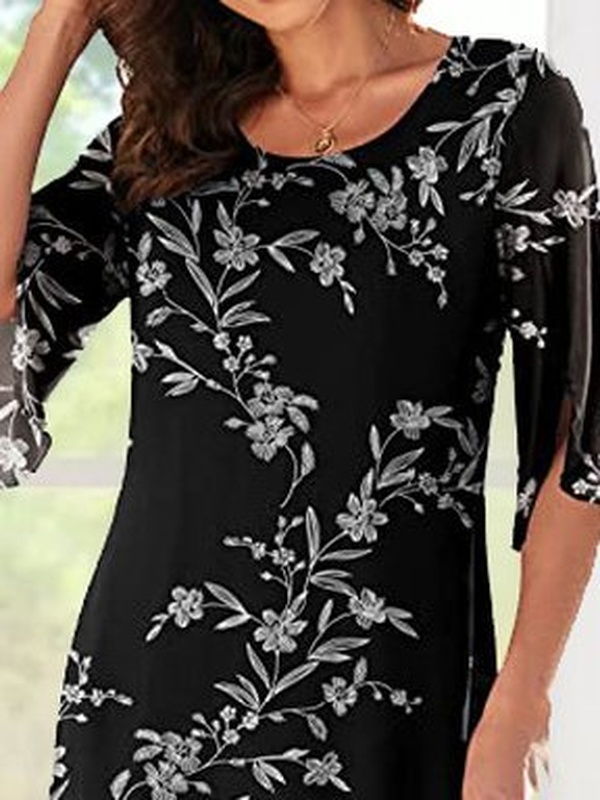 Chiffon Loose Vacation Handmade Dress