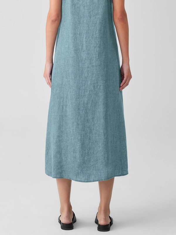 Cotton Loose Square Neck Casual Handmade Dress