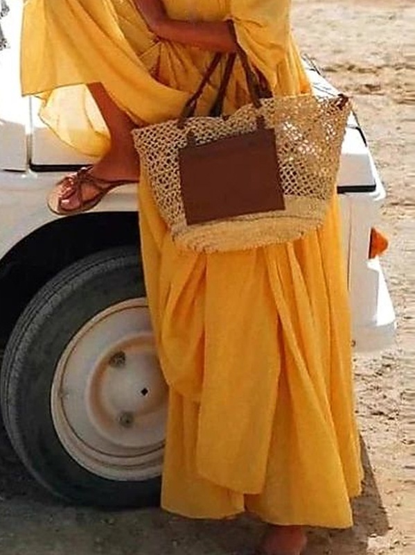 V Neck Cotton Vacation Loose Handmade Dress