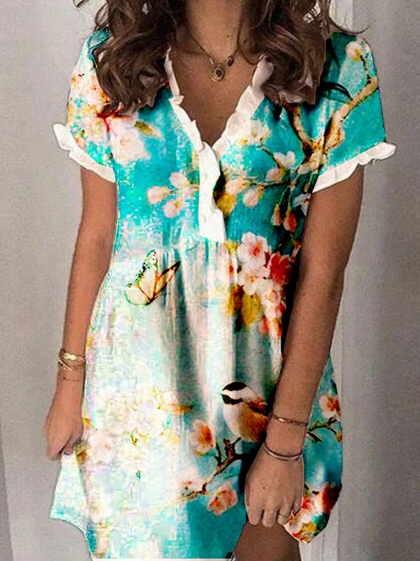 Floral animal print Handmade Dress