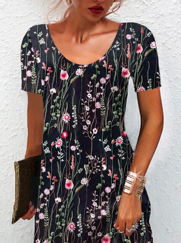 Floral Casual Handmade Dress