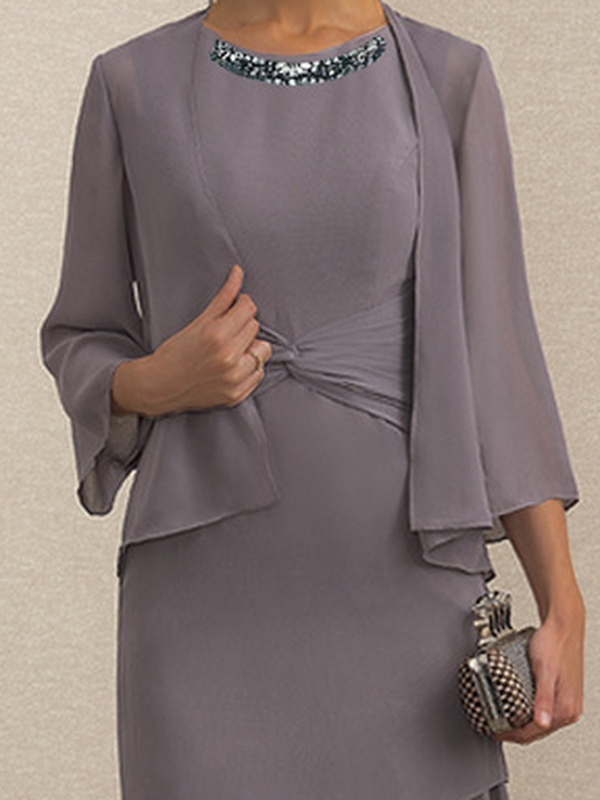 Casual Loose Chiffon Plain Handmade Dress