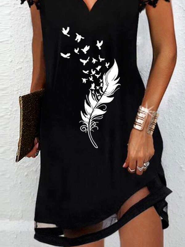 Regular Fit Elegant Short sleeve Knit Handmade Dress