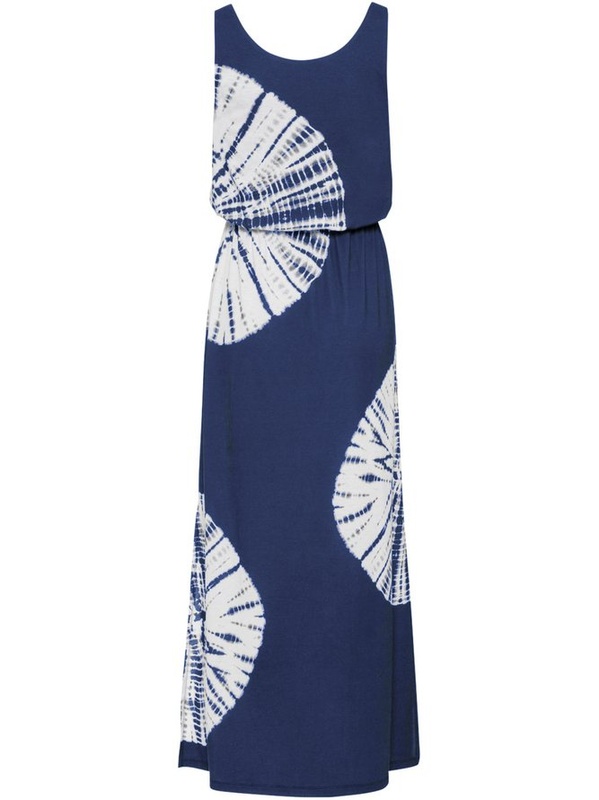 A Line Ombre tie Dye Cotton Holiday Knitting Handmade Dress