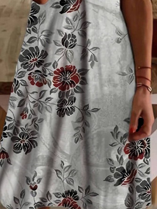 Floral V Neck Fit Jersey Shorts