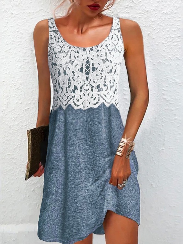 Casual Polyester Cotton Handmade Dress