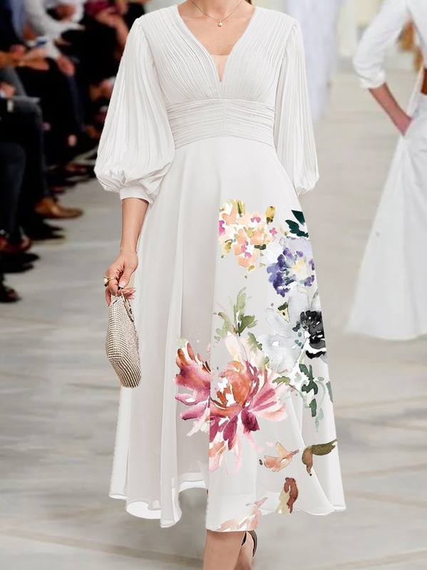 Chiffon Casual Handmade Dress