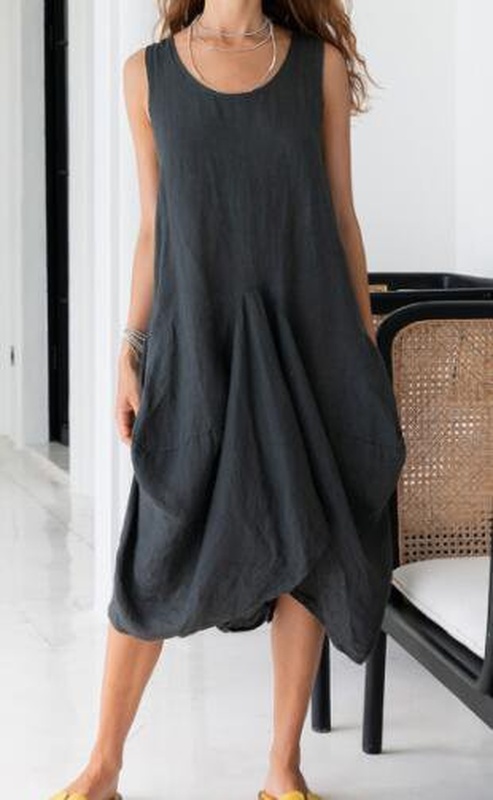 Crew Neck Regular Fit Casual Plain Midi