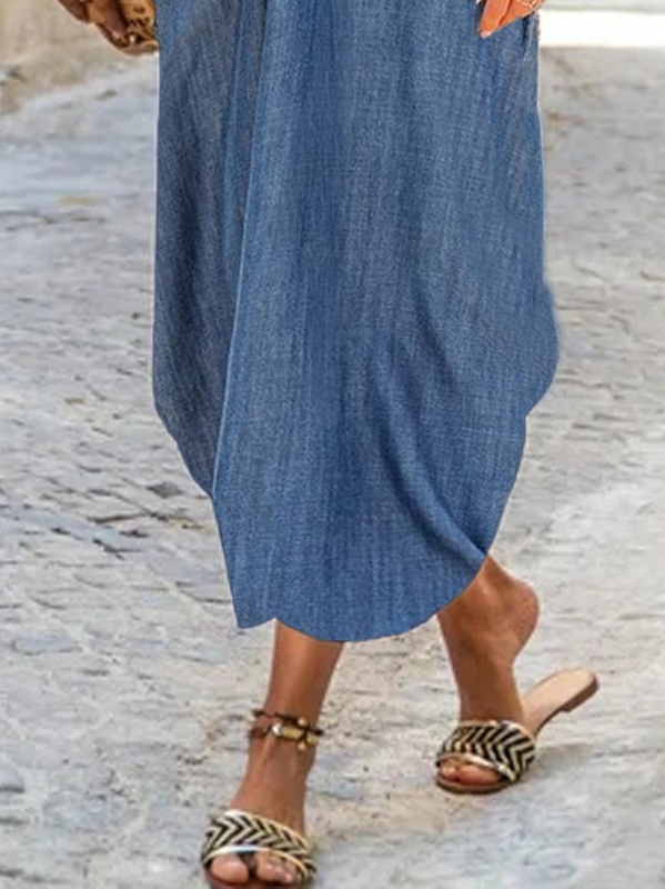 Denim Sling Handmade Dress