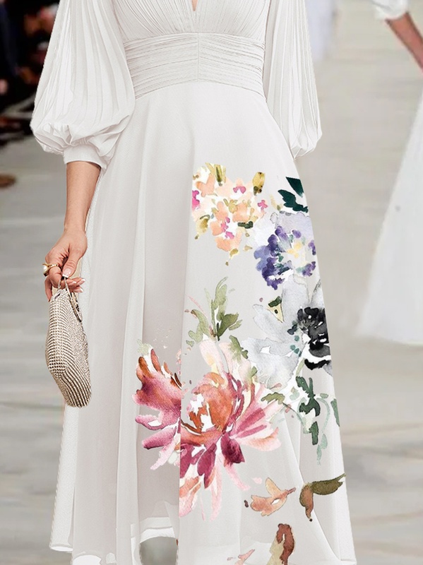 Chiffon Casual Handmade Dress